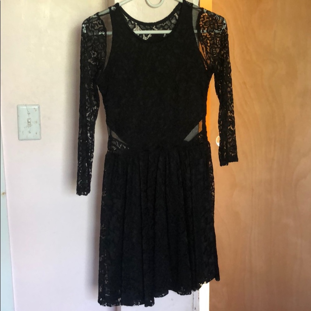 Abercrombie & Fitch long sleeved, black lace dress